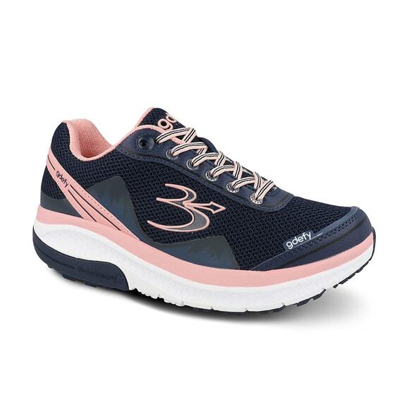 Gdefy 'Gravity Defyer' Mighty Walk Women's 10.5 Sneaker Tennis Shoe Blue Pink - Picture 1 of 12